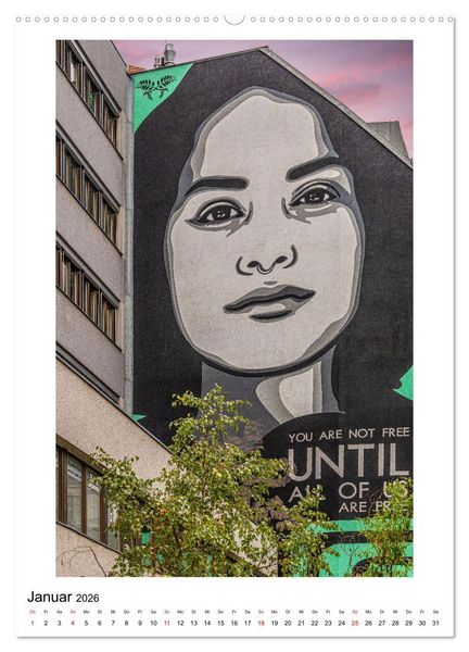 Produktbild: Kunst an Hausw&auml;nden (hochwertiger Premium Wandkalender 2026 DIN A2 hoch), Kunstdruck in Hochglanz