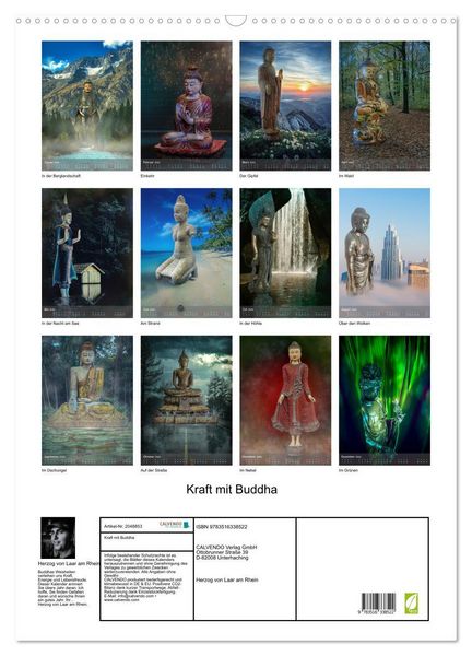 Produktbild: Kraft mit Buddha (Wandkalender 2026 DIN A2 hoch), CALVENDO Monatskalender