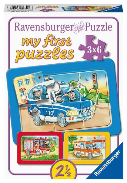 Puzzle Ravensburger MfP Tiere im Einsatz 3 X 6 Teile
