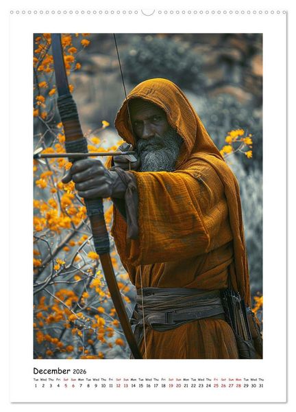 Produktbild: The Timeless Art of Archery (Wall Calendar 2026 DIN A2 portrait), CALVENDO 12 Month Wall Calendar