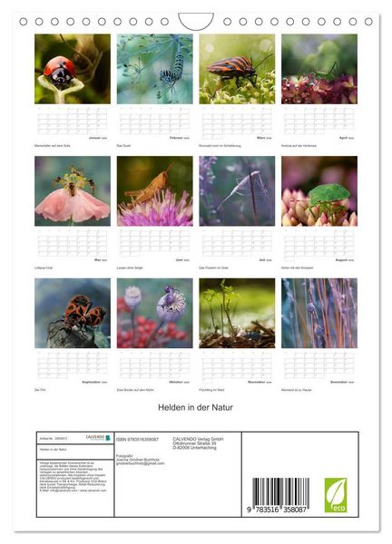 Produktbild: Helden in der Natur (Wandkalender 2026 DIN A4 hoch), CALVENDO Monatskalender