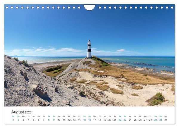 Produktbild: Neuseelands Leuchtt&uuml;rme (Wandkalender 2026 DIN A4 quer), CALVENDO Monatskalender
