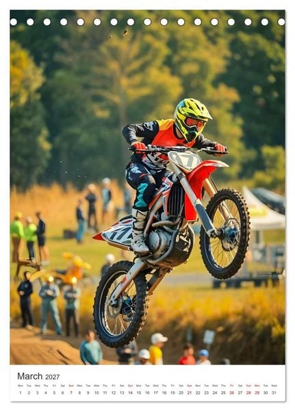 Produktbild: Throttle and thrills - High percentage motocross moments (Desk Calendar 2027 DIN A5 portrait), CALVENDO 12 Month DeskCalendar