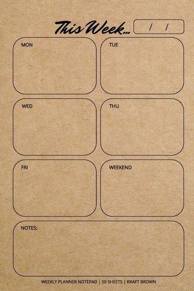 Produktbild: Weekly Planner Notepad