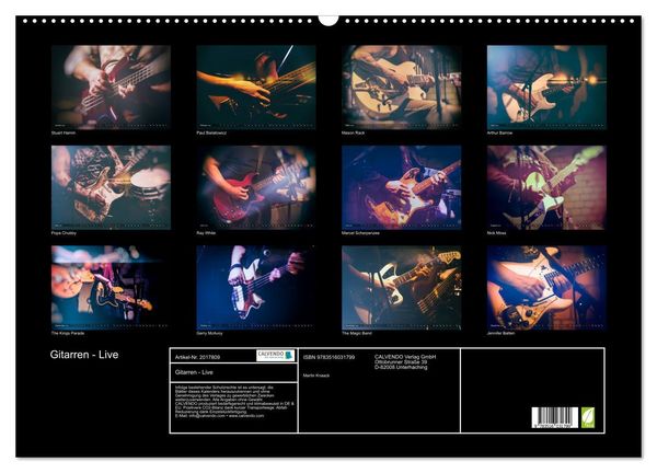 Produktbild: Gitarren - Live (Wandkalender 2026 DIN A2 quer), CALVENDO Monatskalender
