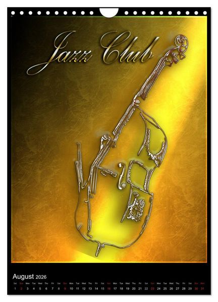 Produktbild: Jazz Over Time (Wall Calendar 2026 DIN A4 portrait), CALVENDO 12 Month Wall Calendar