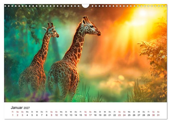 Produktbild: Sanfte Riesen - Giraffen in ihrer Welt (Wandkalender 2027 DIN A3 quer), CALVENDO Monatskalender