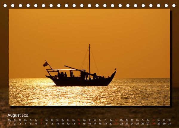 Produktbild: Abends am Meer (Tischkalender 2022 DIN A5 quer)