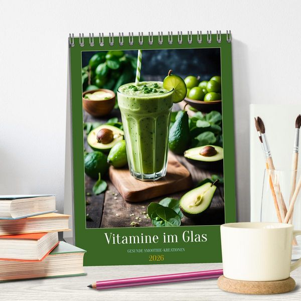 Produktbild: Vitamine im Glas - Gesunde Smoothie Kreationen (Tischkalender 2026 DIN A5 hoch), CALVENDO Monatskalender