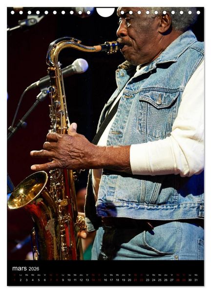 Produktbild: Jazz on sax (Calendrier mural 2026 DIN A4 horizontal), CALVENDO calendrier mensuel