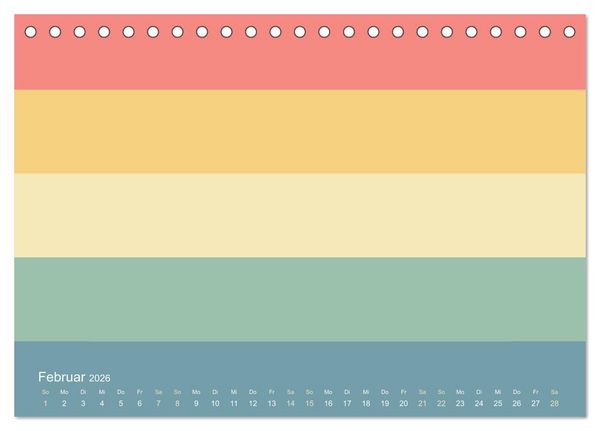 Produktbild: 70er Jahre Bastelkalender - DIY Kreativ-Kalender zum Selbstgestalten (Tischkalender 2026 DIN A5 quer), CALVENDO Monatskalender