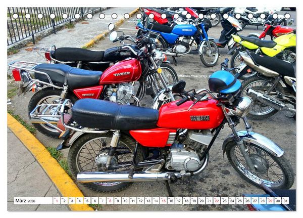 Produktbild: Zweirad Nostalgie - YAMAHA in Kuba (Tischkalender 2026 DIN A5 quer), CALVENDO Monatskalender