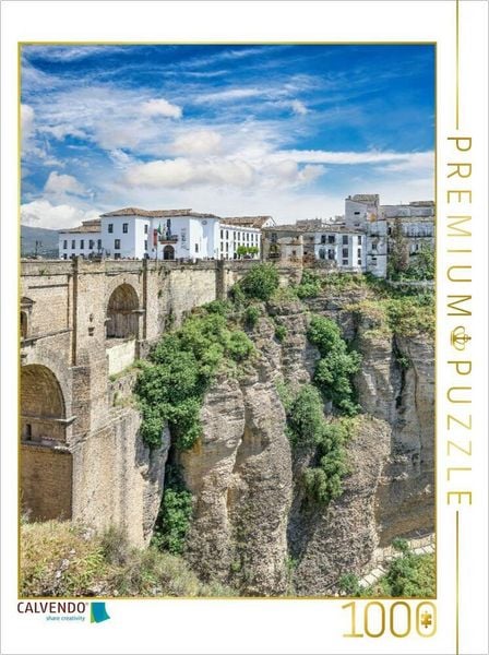 CALVENDO Puzzle Ein Motiv aus dem Kalender Buenos dias Ronda | 1000 Teile Lege-Größe 64 × 48 cm Foto-Puzzle für glückliche Stunden