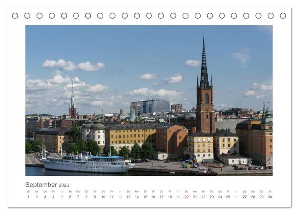 Produktbild: Stockholm - Licht des Nordens (Tischkalender 2026 DIN A5 quer), CALVENDO Monatskalender