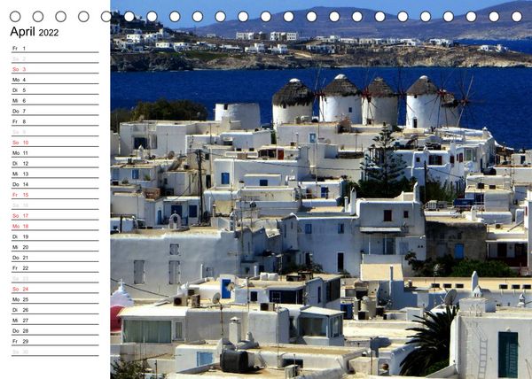 Produktbild: MYKONOS - Insel der Winde (Tischkalender 2022 DIN A5 quer)
