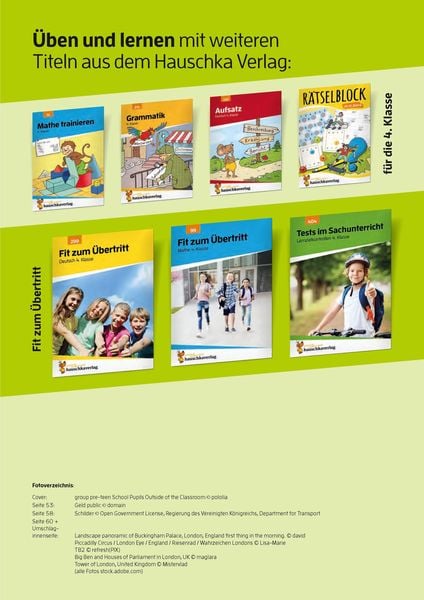 Produktbild: &Uuml;bungsheft Fit zum &Uuml;bertritt - Tests in Englisch 4. Klasse