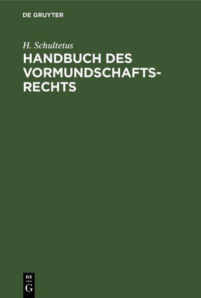 Produktbild: Handbuch des Vormundschaftsrechts
