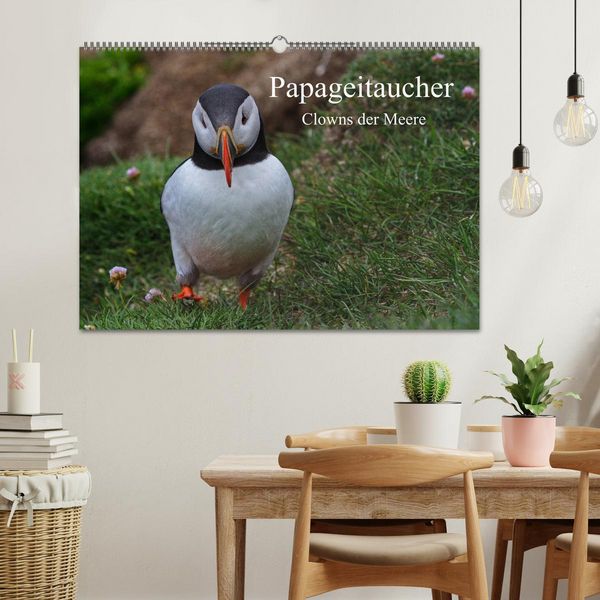 Produktbild: Papageitaucher Clowns der Meere (Wandkalender 2026 DIN A2 quer), CALVENDO Monatskalender