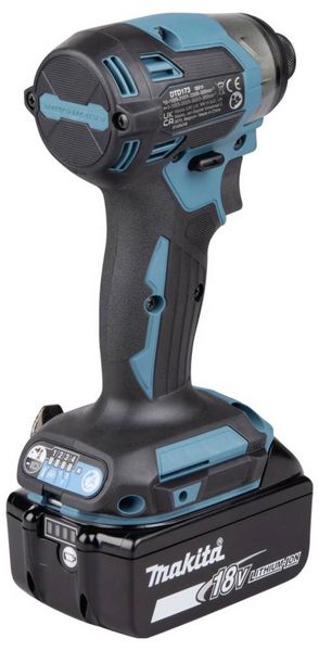 Produktbild: Makita DTD173RTJ DTD173RTJ Akku-Schlagschrauber 180 Nm 18 V Anzahl mitgelieferte Akkus 2 5.0 Ah Li-Ion