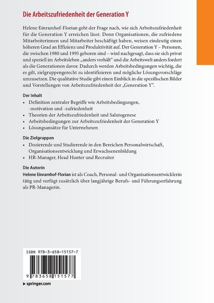 Produktbild: Die Arbeitszufriedenheit der Generation Y
