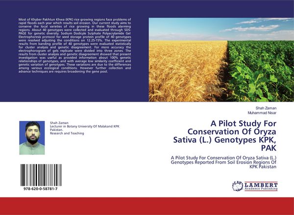 Produktbild: A Pilot Study For Conservation Of Oryza Sativa (L.) Genotypes KPK, PAK