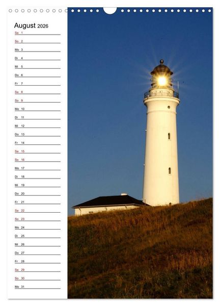 Produktbild: Leuchtt&uuml;rme in D&auml;nemark (Wandkalender 2026 DIN A3 hoch), CALVENDO Monatskalender