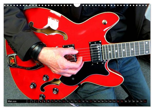 Produktbild: JAZZGITARREN in Szene gesetzt (Wandkalender 2026 DIN A3 quer), CALVENDO Monatskalender