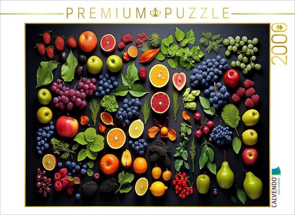 Produktbild: CALVENDO Puzzle Obstauswahl sch&ouml;n angeordnet | 2000 Teile Lege-Gr&ouml;&szlig;e 90x67cm Foto-Puzzle f&uuml;r gl&uuml;ckliche Stunden