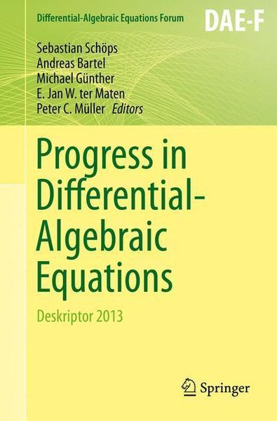 Produktbild: Progress in Differential-Algebraic Equations