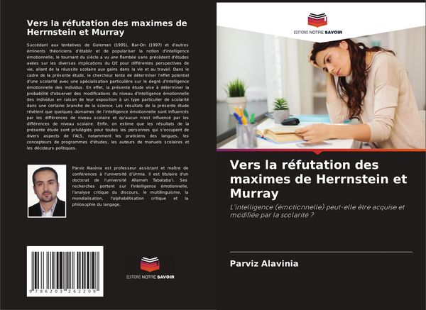 Produktbild: Vers la r&eacute;futation des maximes de Herrnstein et Murray