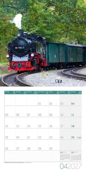 Produktbild: Lokomotiven Kalender 2027 - 30x30 - Art12