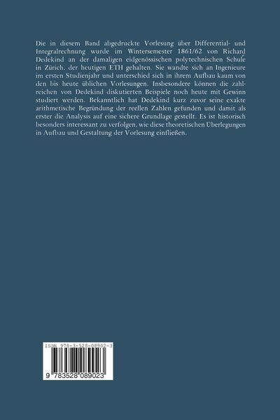 Produktbild: Vorlesung &uuml;ber Differential- und Integralrechnung 1861/62