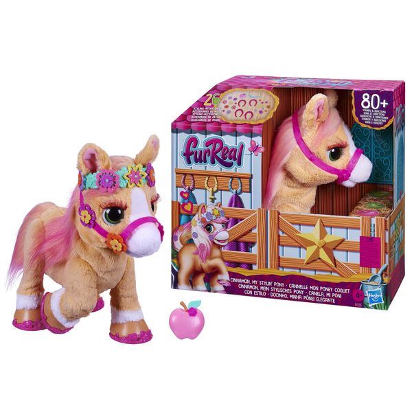Hasbro F43955L0 - FurReal Cinnamon, Mein stylisches Pony, interaktives Tier mit 80+ Geräusche und Reaktionen