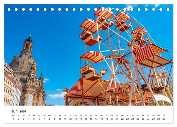 Produktbild: Dresden, Atmosph&auml;re der Altstadt (Tischkalender 2026 DIN A5 quer), CALVENDO Monatskalender