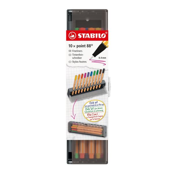 Produktbild: STABILO Fineliner point 88, 10er Click Set