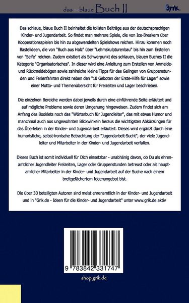 Produktbild: Das schlaue, blaue Buch der Kinder- und Jugendarbeit 2