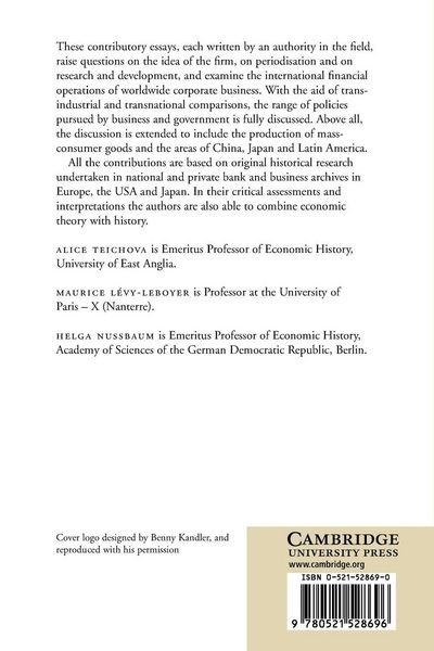Produktbild: Historical Studies in International Corporate Business