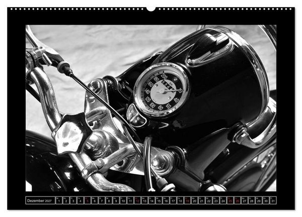 Produktbild: BMW R69S in schwarzweiss (Wandkalender 2027 DIN A2 quer), CALVENDO Monatskalender