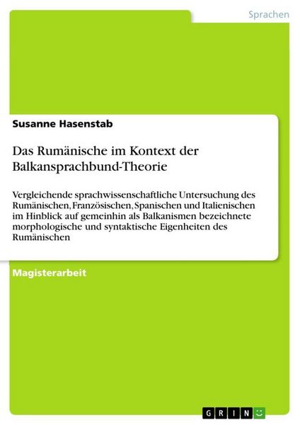 Produktbild: Das Rum&auml;nische im Kontext der Balkansprachbund-Theorie