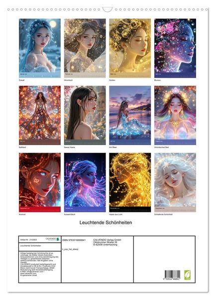Produktbild: Leuchtende Sch&ouml;nheiten (Wandkalender 2026 DIN A2 hoch), CALVENDO Monatskalender