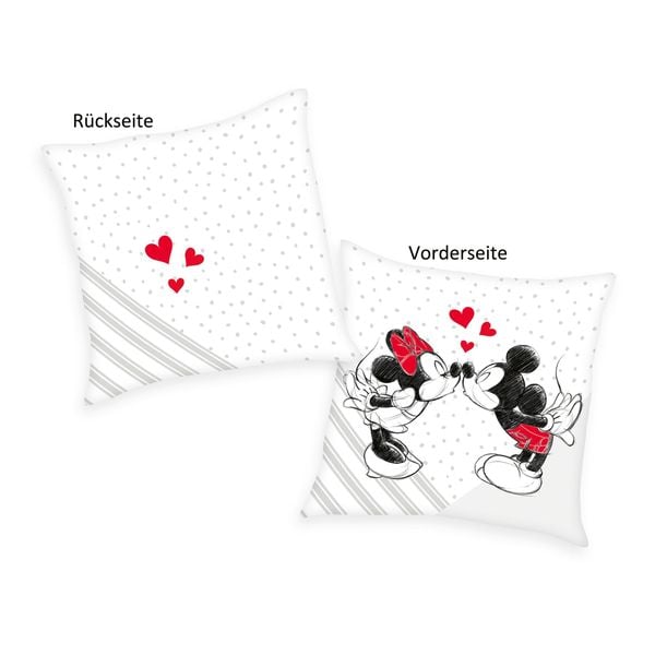 Produktbild: Disneys Mickey & Minnie 5478480003 - Soft Velboa Kissen, 40x40 cm, 100% Polyester