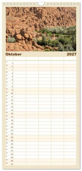 Produktbild: Familienplaner 2027 - M&auml;rchenhaftes Marokko mit 5 Spalten (Wandkalender, 21 x 45 cm) CALVENDO
