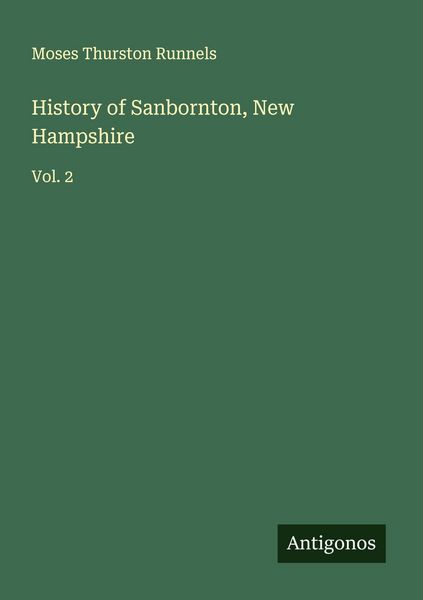 Produktbild: History of Sanbornton, New Hampshire