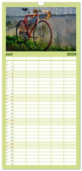 Produktbild: Familienplaner 2026 - Stahlrenner - Rennrad-Klassiker aus Europa mit 5 Spalten (Wandkalender, 21 x 45 cm) CALVENDO
