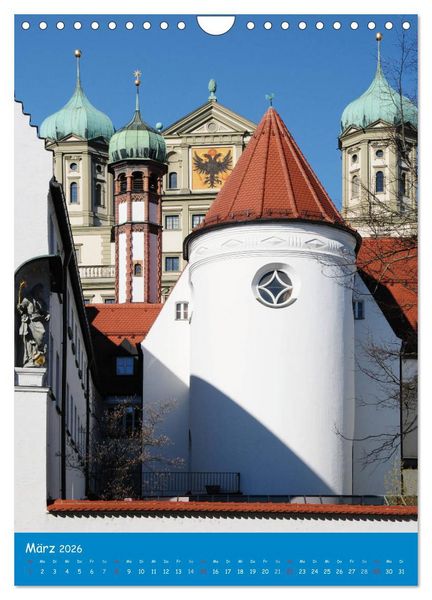 Produktbild: Spaziergang durch Augsburg (Wandkalender 2026 DIN A4 hoch), CALVENDO Monatskalender