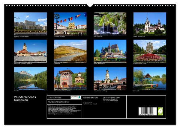 Produktbild: Wundersch&ouml;nes Rum&auml;nien (hochwertiger Premium Wandkalender 2026 DIN A2 quer), Kunstdruck in Hochglanz