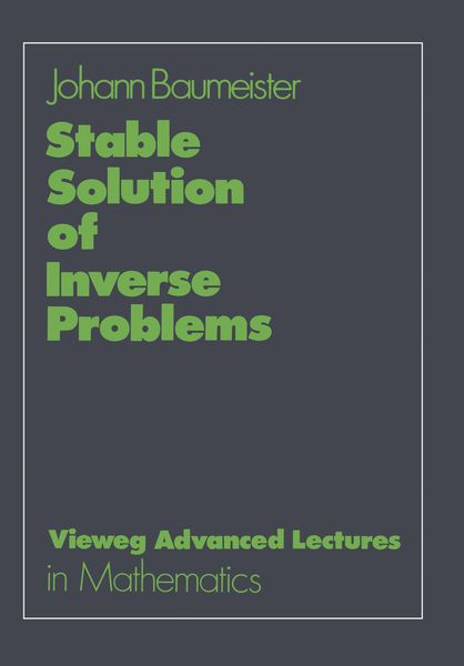 Produktbild: Stable Solution of Inverse Problems