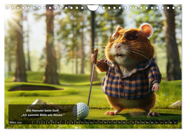 Produktbild: Der tierisch lustige Golfkalender (Wandkalender 2026 DIN A4 quer), CALVENDO Monatskalender