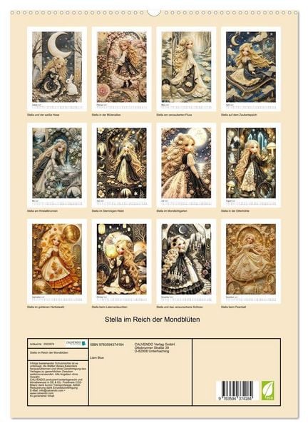 Produktbild: Stella im Reich der Mondbl&uuml;ten (hochwertiger Premium Wandkalender 2027 DIN A2 hoch), Kunstdruck in Hochglanz
