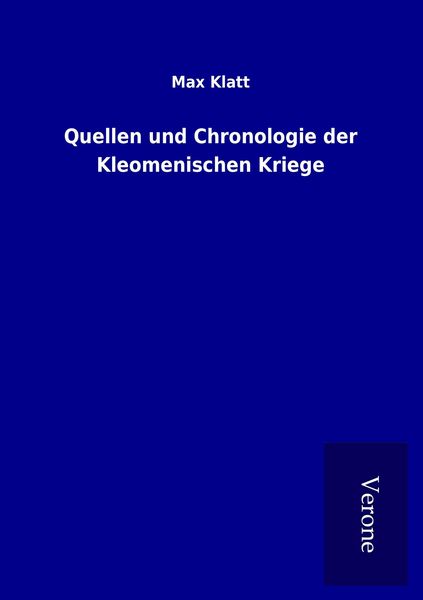 Produktbild: Quellen und Chronologie der Kleomenischen Kriege